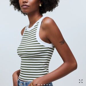 Ribbed Cutaway Crop Tank